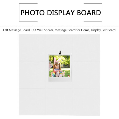 2pcs Self-Adhesive Felt Board for Home Classroom White Felt Panel Background Note Board 2