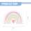 100pcs Decorative Graffiti Cloud Decals Cartoon Rainbow Cloud Wall Decorative Stickers 2
