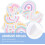 100pcs Decorative Graffiti Cloud Decals Cartoon Rainbow Cloud Wall Decorative Stickers 8