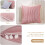 Taie d'oreiller créative, housse de coussin souple carrée en polyester doux 5