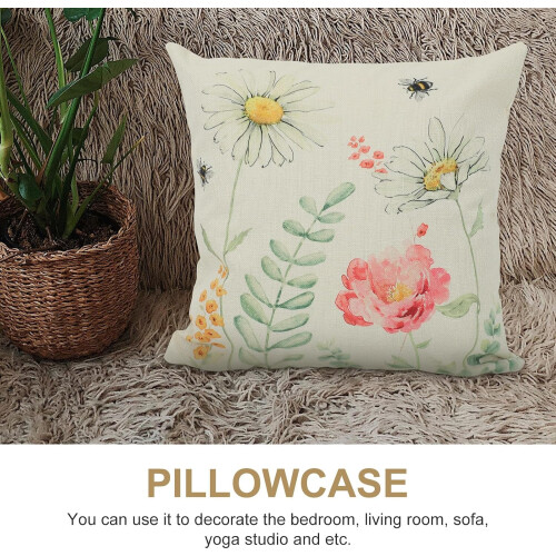 4pcs Decorative Pillows Covers Sofa Pillow Covers 18x18in Polyester 2