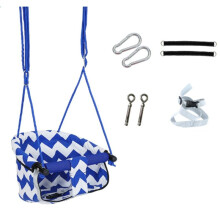 Balançoire pour Tout-Petits avec Ceinture de Sécurité, Confortable, pour L'Extérieur et L'Intérieur, pour Enfants de 3 à 6 Ans, Bleue