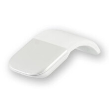 Draagbare Draadloze Gebogen Touch Muis Opvouwbare Ultradunne Stille Ergonomische Computermuis voor Pc-Laptops Wit