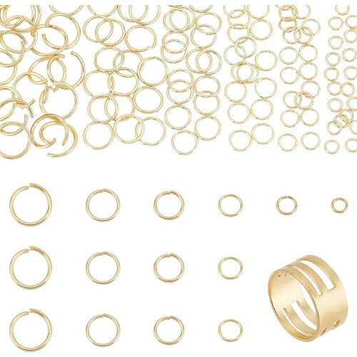 120 Stück Edelstahl-Binderinge 4–10 mm für Schmuck