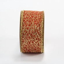 Nastro in rete metallica rossa largo 3,8 cm, 10 iarde