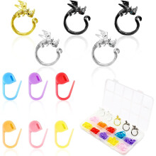 Drachen-Häkel-Spannringe & Maschenmarkierer-Set