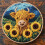 Nålstanskit Highland Cow Solrosor 20x2cm 1
