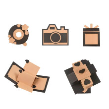 Kit DIY pentru album foto interactiv 3D cu 25 de mecanisme retro