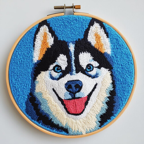 Κιτ βελόνας για το μωρό Husky – Σετ κεντήματος DIY με