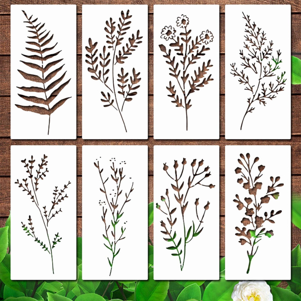 Reusable Floral Stencil Set Â 8-Piece Garden Fence Design 9499224411470