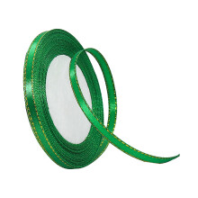 Regnbue Satinbånd 25 Yards Grøn Bred Tyk
