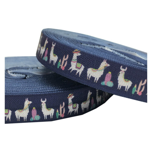Cinta elástica plegable con estampado de llama de 15 mm  10 yardas