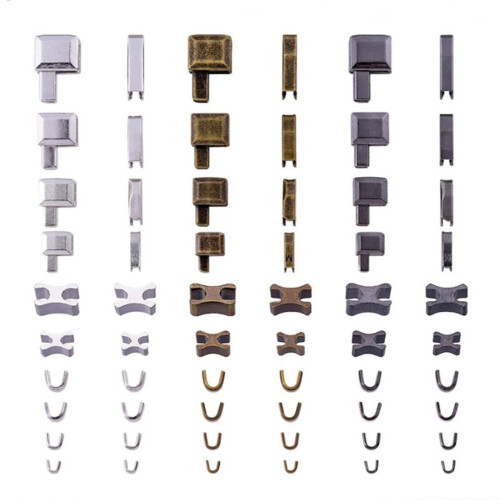 Zipper Repair Set with Insertion Pins and Bottom Stops for