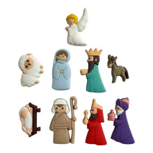 9-teiliges Krippen-Ornament-Set aus PVC