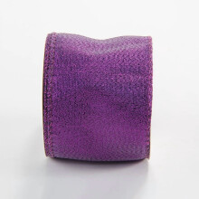 Paars lint met draad, 6,3 cm x 10 yards