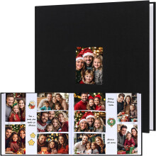 4x6 Fotoalbum mit Leineneinband und Sichtfenster –