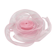 Cinta de cola de pez de 4 cm de ancho, color rosa melocotón iridiscente, 10 yardas.