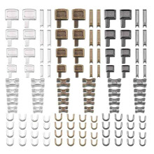 Kit de reparación de cremalleras metálicas n. 3, 5, 8 y 10 – de 32 a 130 piezas