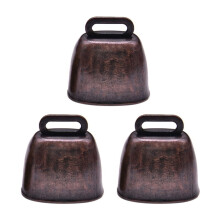Paquete de 3 campanas de hierro para pastoreo de animales de granja