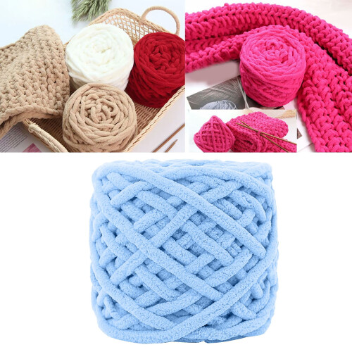 Chenille Yarn for Knitting Crocheting Soft Bulky1Roll 1