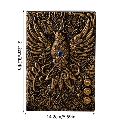 A5 preget vintage skinnjournal 100 ark 2