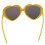 2X Moda Divertida Verano Forma de Corazon de Amor Gafas de  Amarillo 2