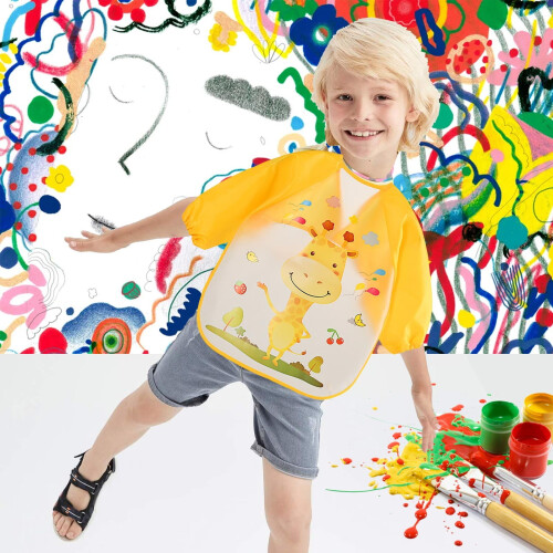 Gummikunstforklæde til småbørn 1-3 år, 1 stk. 1