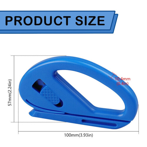 Sliding Wrapping Paper Cutter Tool Blue Plastic 1PC 2