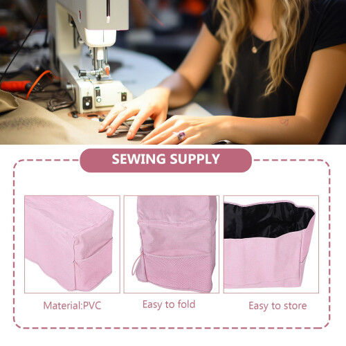 Polyester Sewing Machine Cover Bag – Pink, 46x32x21cm 2
