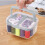 Meiiso sewing kit with case portable needle thread set 12 4