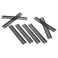 8 PCS Polymer Mjuk Enkel Stege, 18 Fack, Svart