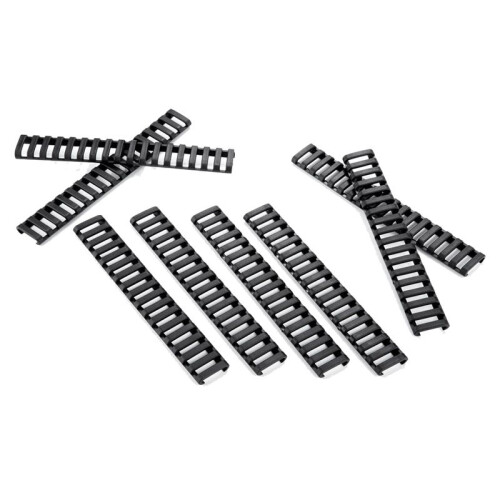 8 Pezzi Polymer Soft Easy Install Ladder, 18 Slot,Nero