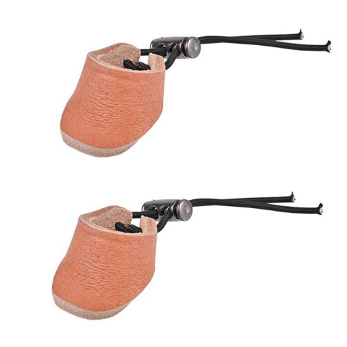 2pcs Finger Protector Thickened Finger Traditional Outdoor Protective Finger Protector Brown