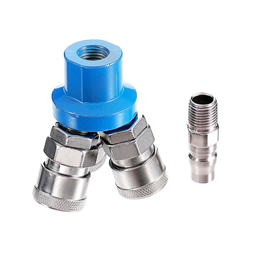 3 Way Quick Coupler Quick Connect Air Hose Splitter Universal Type Male Thread Swivel Air Compressor Fittingsld 6034187809679