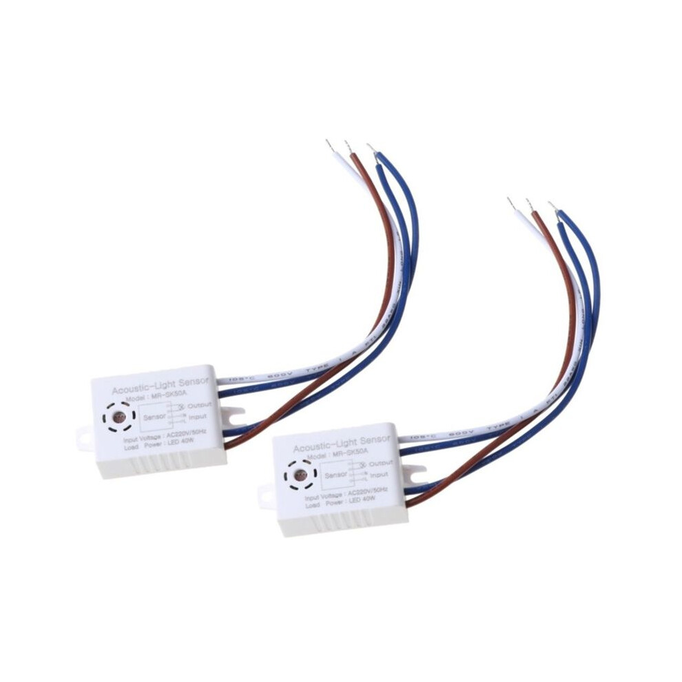 2Pcs Mr-Sk50a Home Improvement Module 220V Detector Sound Voice Sensor Intelligent Auto Off Light 6033669831672