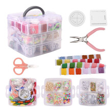 12 Arten Freundschafts Armband Kit mit Schnur und Buchstaben Perlen, Farbe Stick Garn, Elastische Schnur, Flechtscheibe, Erkenntnisse für