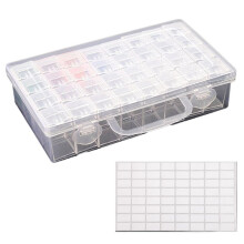 32 Grids Diamond Painting Borr FöRvaringsbehåLlare, Diamond Organizer Case Broderi PäRlor FöRvaringslåDa med Etikett