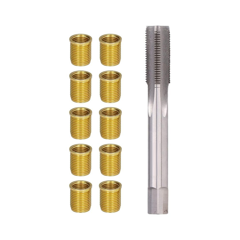 Thread Repair Tools, M12x1.25 Thread Inserts + M14x1.25 Tap Metal Thread Hole Repair Tools 6032234104784