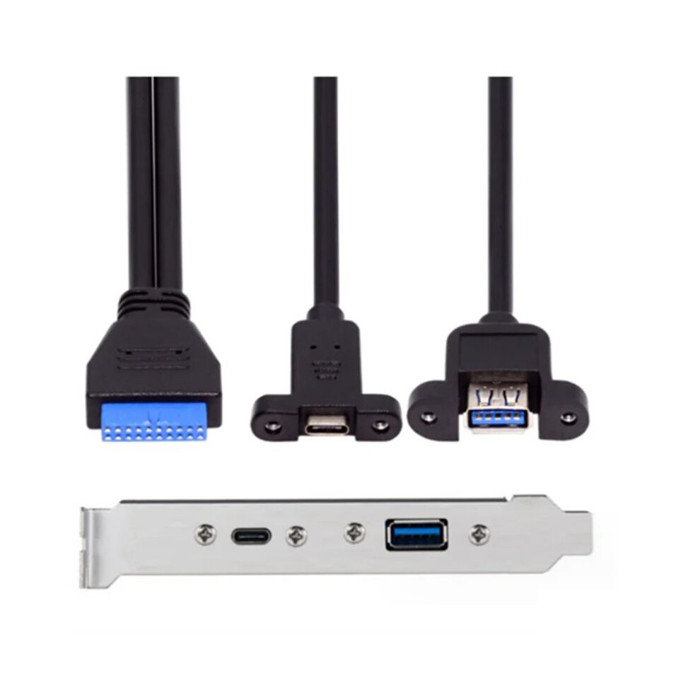 5Gbps Rear Usb 3.1 Port Expansion 20Pin To Type-C Female And Usb 3.0 Female Data Cable With Bezel Computer Chassis 6031820799977