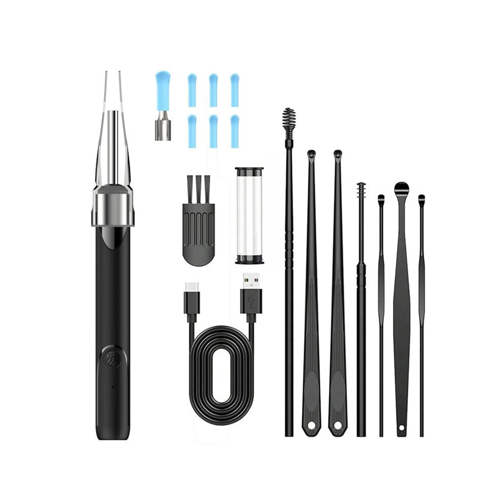 HD Visual Ear Cleaner with Camera with Tweezers Wireless Otoscope Ear Pick for Safe Ear Dirt Removal Health Care A