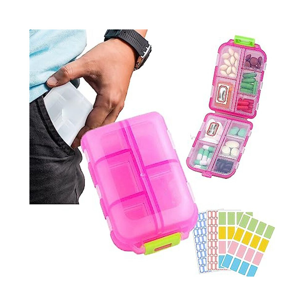 Med Wallet Pills with Labels, Medwallet Pill Organizer, Med Wallet Pill Case, Portable Daily Pill Case,Medicine Wallet C