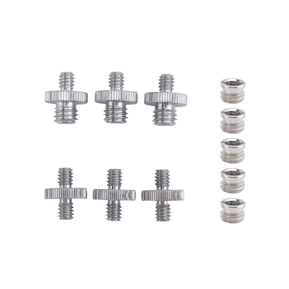 1/4 Inch 3/8 Inch Converter Threaded Screw Adapter Mount Set Camera/Tripod/ Monopod/Ballhead/ Stand Light 6032309143229