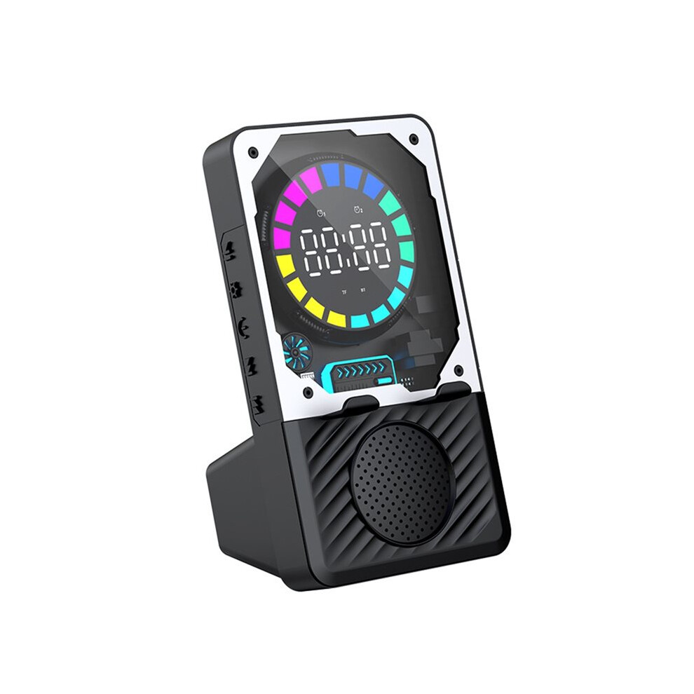 Portable Induction Speaker Mobile Phone Holder Rgb Wireless Phone Stand Alarm Clock Tf Card Slot Light 6033968168691