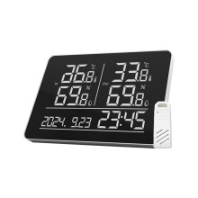 Desktop/Wall-Mounted Large Screen for Real- Indoor/Outdoor Temperature and Humidity Monitoring with Transmitter
