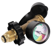 Propane Tank Gauge,for 5-100lb Propane Tank Cylinder,Propane Level Indicator with POL Connection for RV, Propane Heater