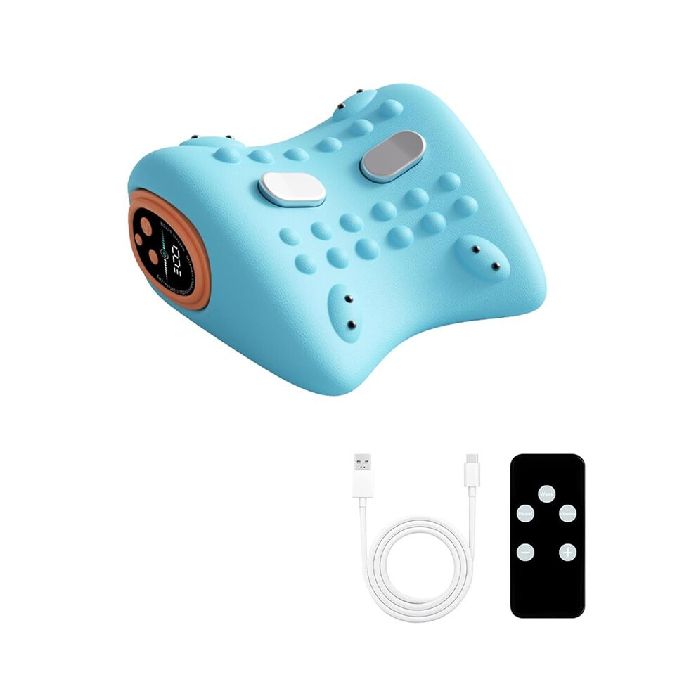 Neck Massage Pillow, EMS Pulse/Vibration/Heating, with Remote Control, Electric Cervical Traction Pillow B