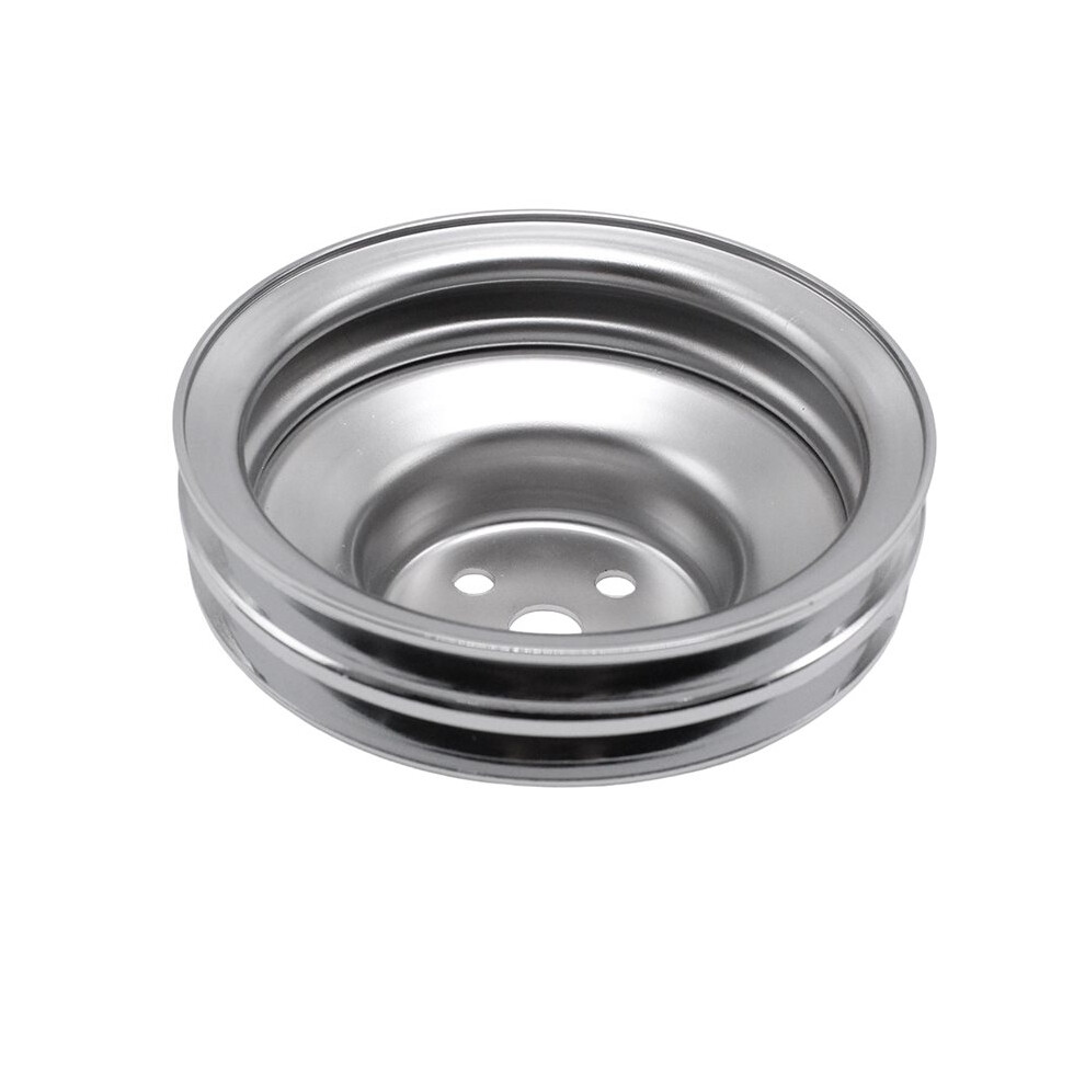 Engine Water Pump Pulley Chrome 2 Pulley Sbf Block For 260 289 302 351W V8 1965-1969 Crankshaft Pulley 4711456640042
