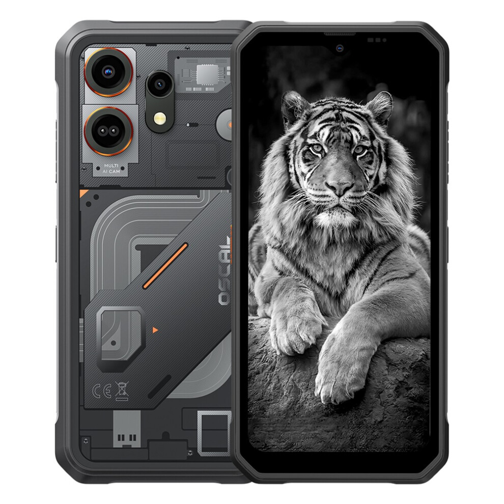 (Black) Oscal Marine 3 Rugged Smartphone 6.56" Hd 5000Mah Battery Android 16 Mobile,8Gb 128Gb,White/Black White,Black 4027021855408