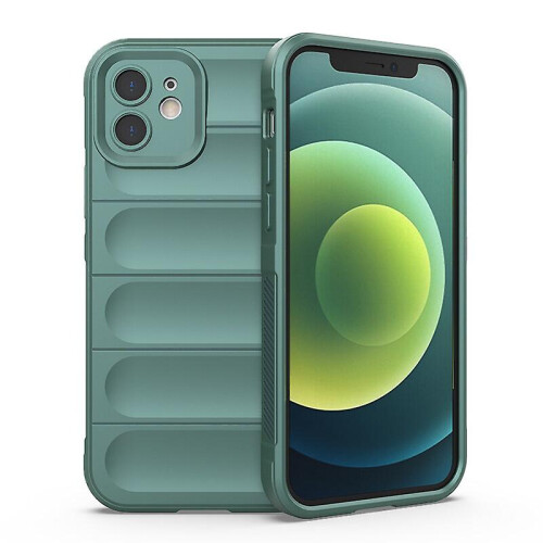 compatible iphone iPhone12 Case, Flexible Soft TPU Rubber Grip Shock-Absorbent Protective Case Cover:Green