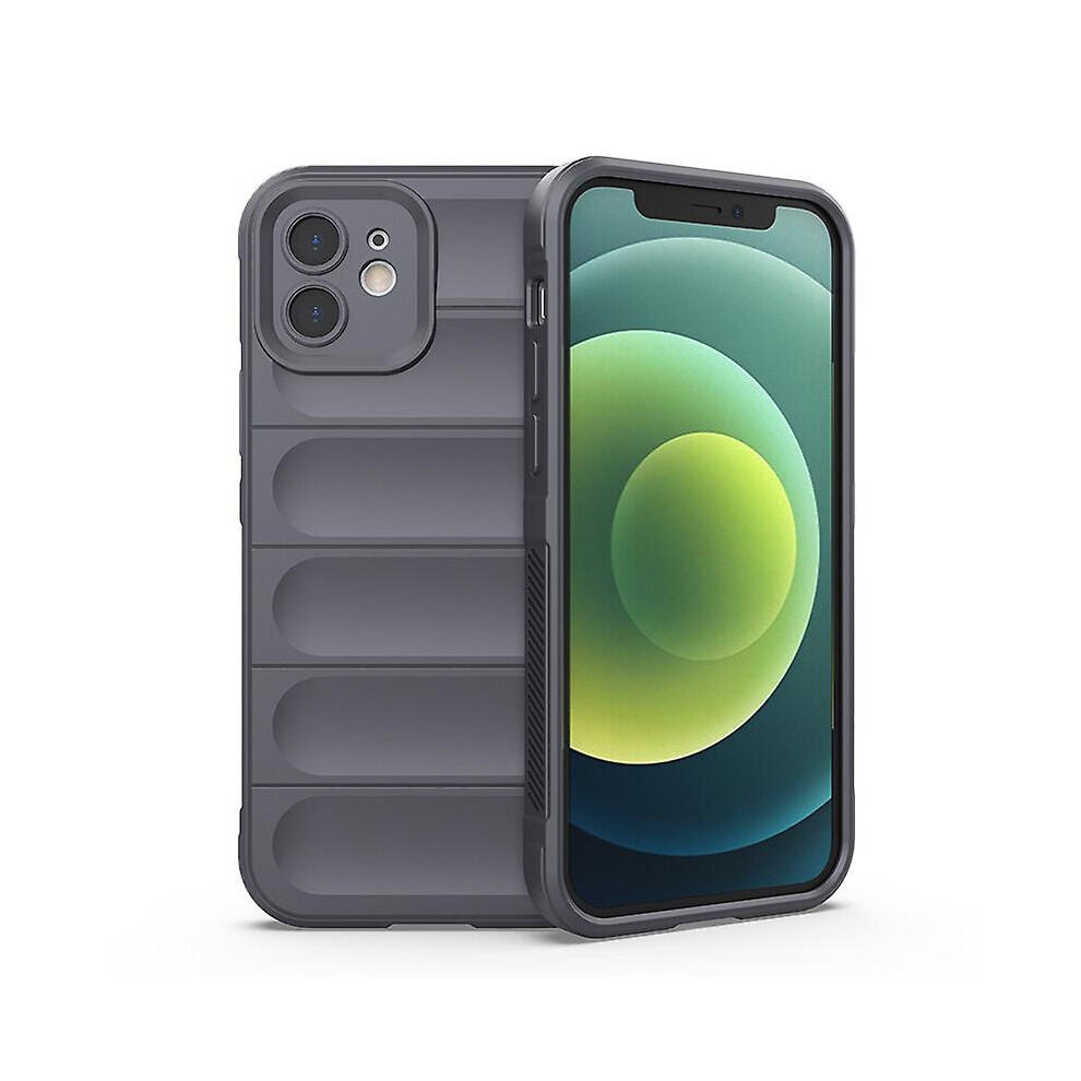 Compatible Iphone Iphone12 Case, Flexible Soft Tpu Rubber Grip Shock-Absorbent Protective Case Cover: Gray 3748264227920